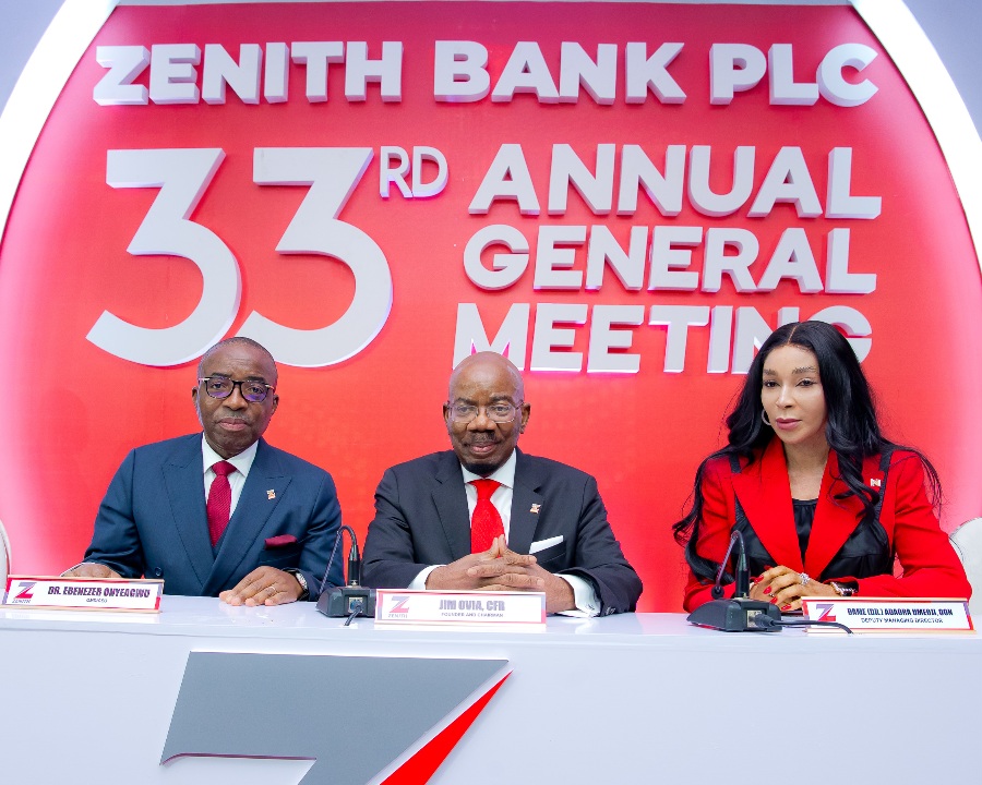 Shareholders of Zenith Bank Plc, at the 33rd Annual General Meeting (AGM) held at the Civic Centre, Victoria Island, Lagos, on Wednesday, 8 May 2024